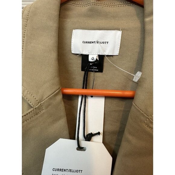 Current Elliott Highball Blazer Lt Kelp $328 Sz 0 Tan Double Button NWTs Fit - Picture 2 of 4